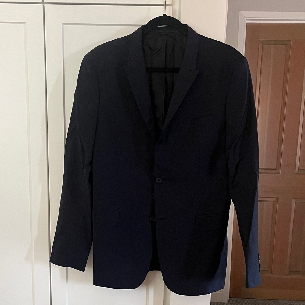 The Kooples Classic Navy Wool Suit Jacket